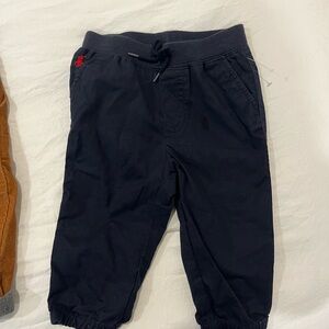 NWOT Ralph Lauren Navy Baby Boys’ Flat Front Pocket Joggers 6 mo